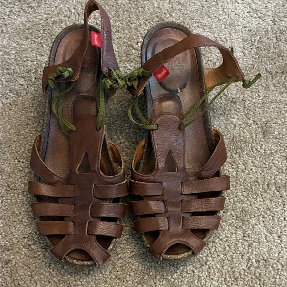Camper Brown Strappy Leather Sandals size 37 - Picture 4 of 8